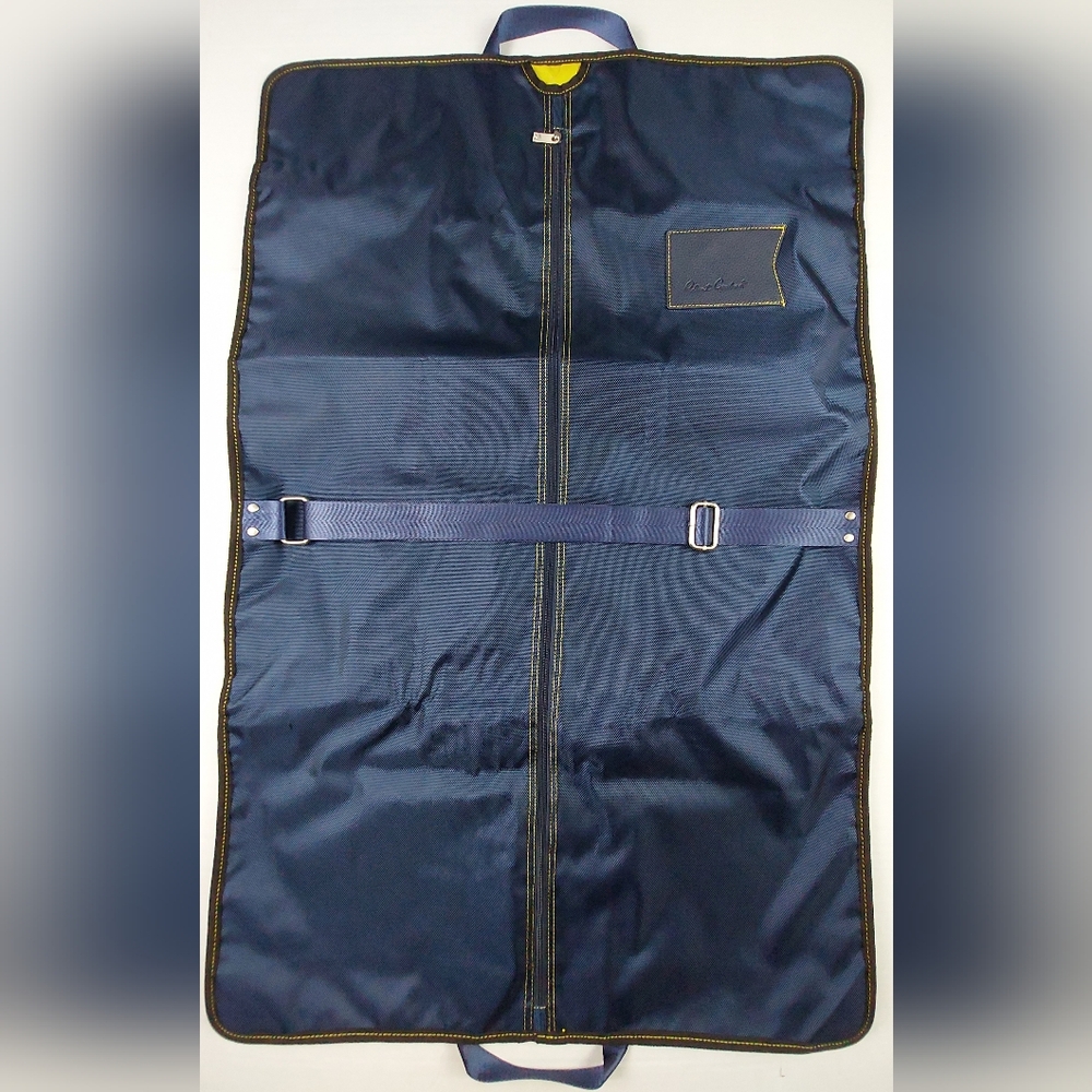 Robert Graham Lightweight Foldable Garment Bag 39x25 Blue Yellow Pockets Handles
